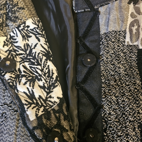 Nancy Bolen City Girls Black and Gray Patchwork Jacket - Picture 5 of 6